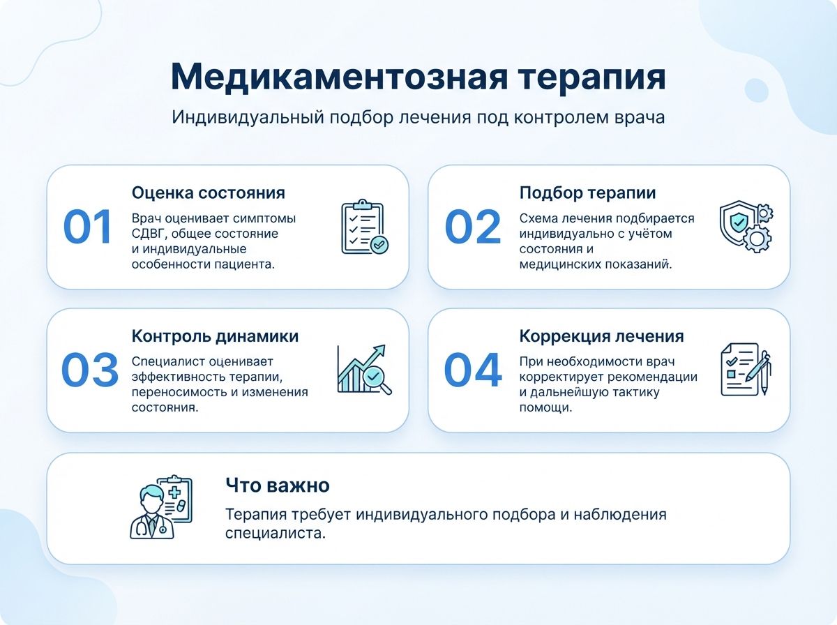 Лечение СДВГ в Новокубанске у детей и взрослыхинфографика